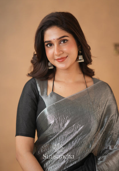 Dhiyona SS Regal Split Elegance Handloom Tissue Cotton Saree