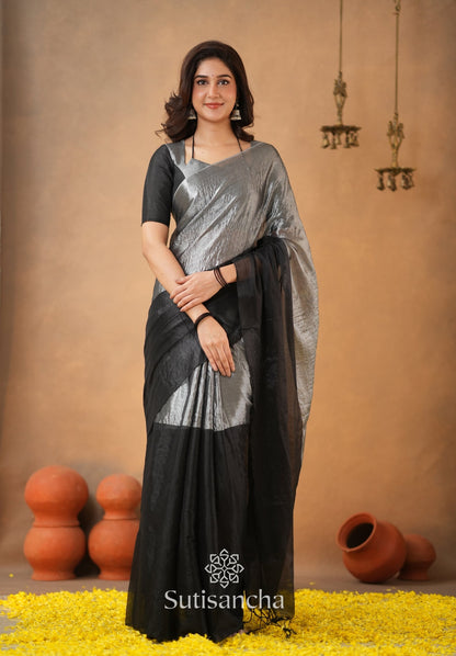 Dhiyona SS Regal Split Elegance Handloom Tissue Cotton Saree