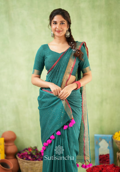 Dhiyona SS Sitaara Mul: Handwoven Sequin Elegance