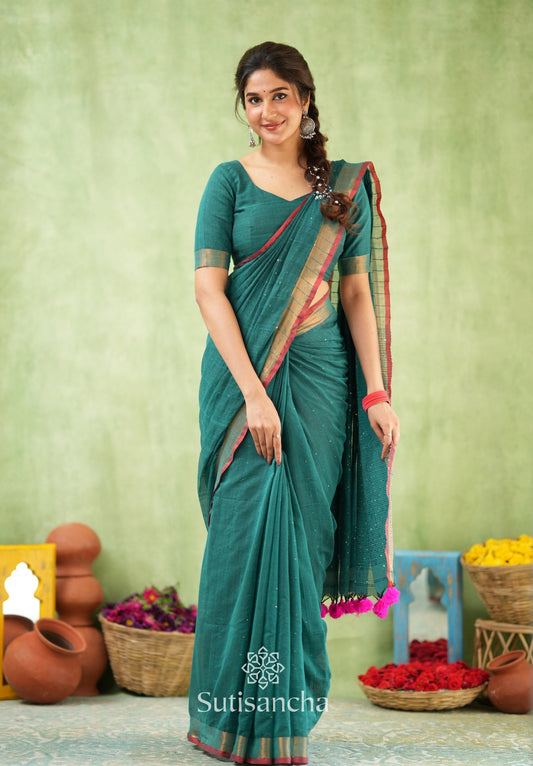 Dhiyona SS Sitaara Mul: Handwoven Sequin Elegance