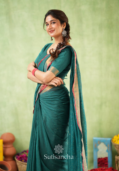 Dhiyona SS Sitaara Mul: Handwoven Sequin Elegance