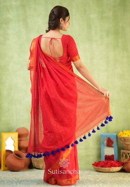 Dhiyona SS Sitaara Mul: Handwoven Sequin Elegance