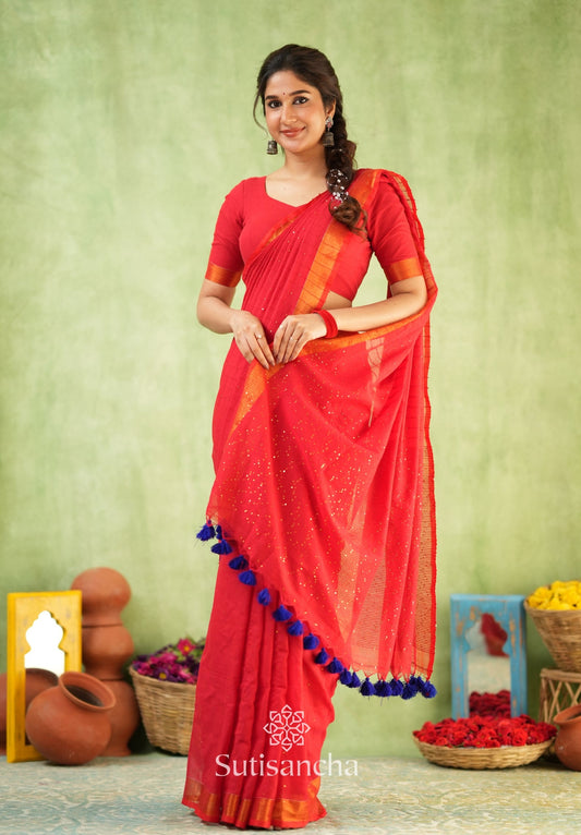 Dhiyona SS Sitaara Mul: Handwoven Sequin Elegance