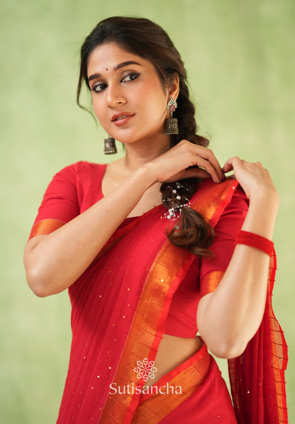 Dhiyona SS Sitaara Mul: Handwoven Sequin Elegance