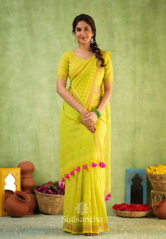 Dhiyona SS Sitaara Mul: Handwoven Sequin Elegance