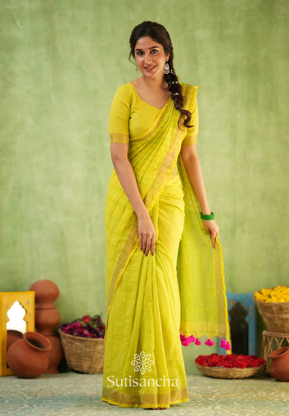 Dhiyona SS Sitaara Mul: Handwoven Sequin Elegance