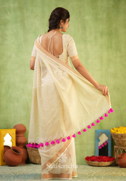 Dhiyona SS Sitaara Mul: Handwoven Sequin Elegance