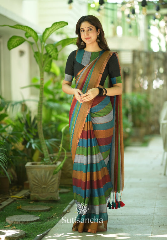Dhiyona SS Threads of Joy – Multicolor Mul Cotton Magic