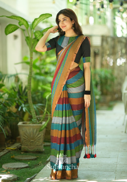 Dhiyona SS Threads of Joy – Multicolor Mul Cotton Magic