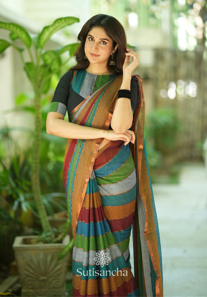 Dhiyona SS Threads of Joy – Multicolor Mul Cotton Magic