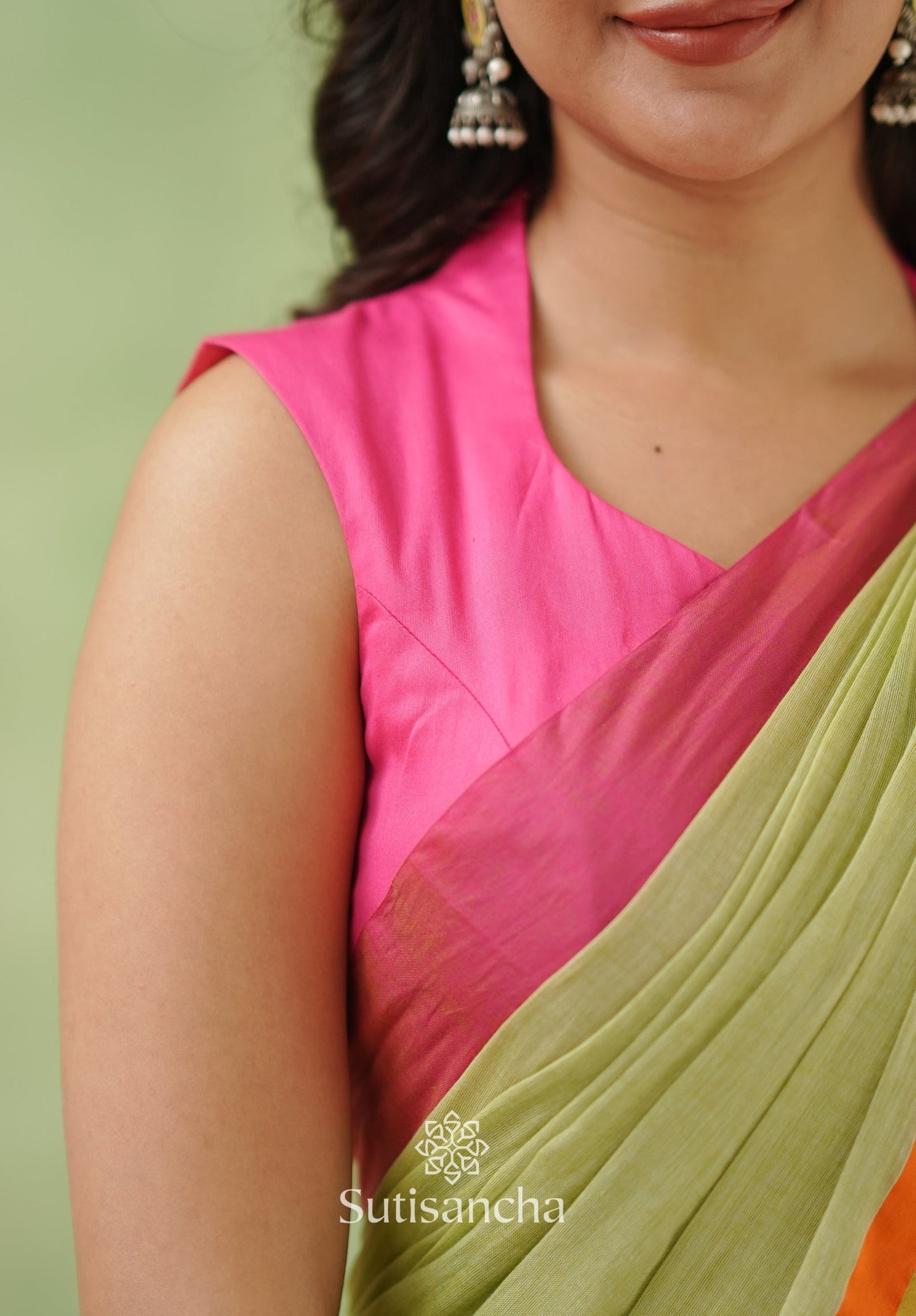 Dhiyona SS Pink Poise Pure Cotton Saree
