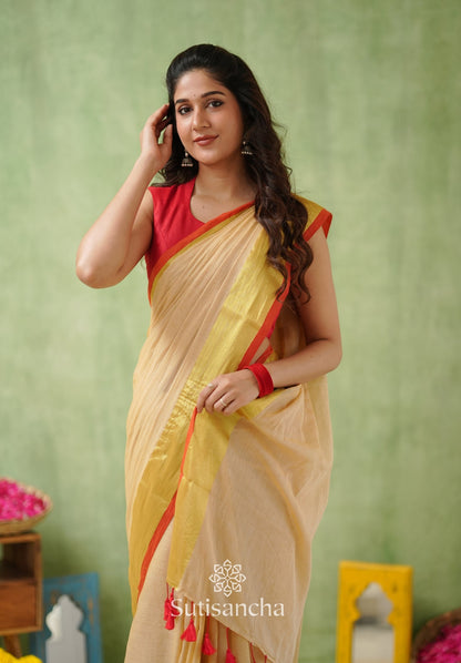 Dhiyona SS Golden Edge Classic Mul Saree
