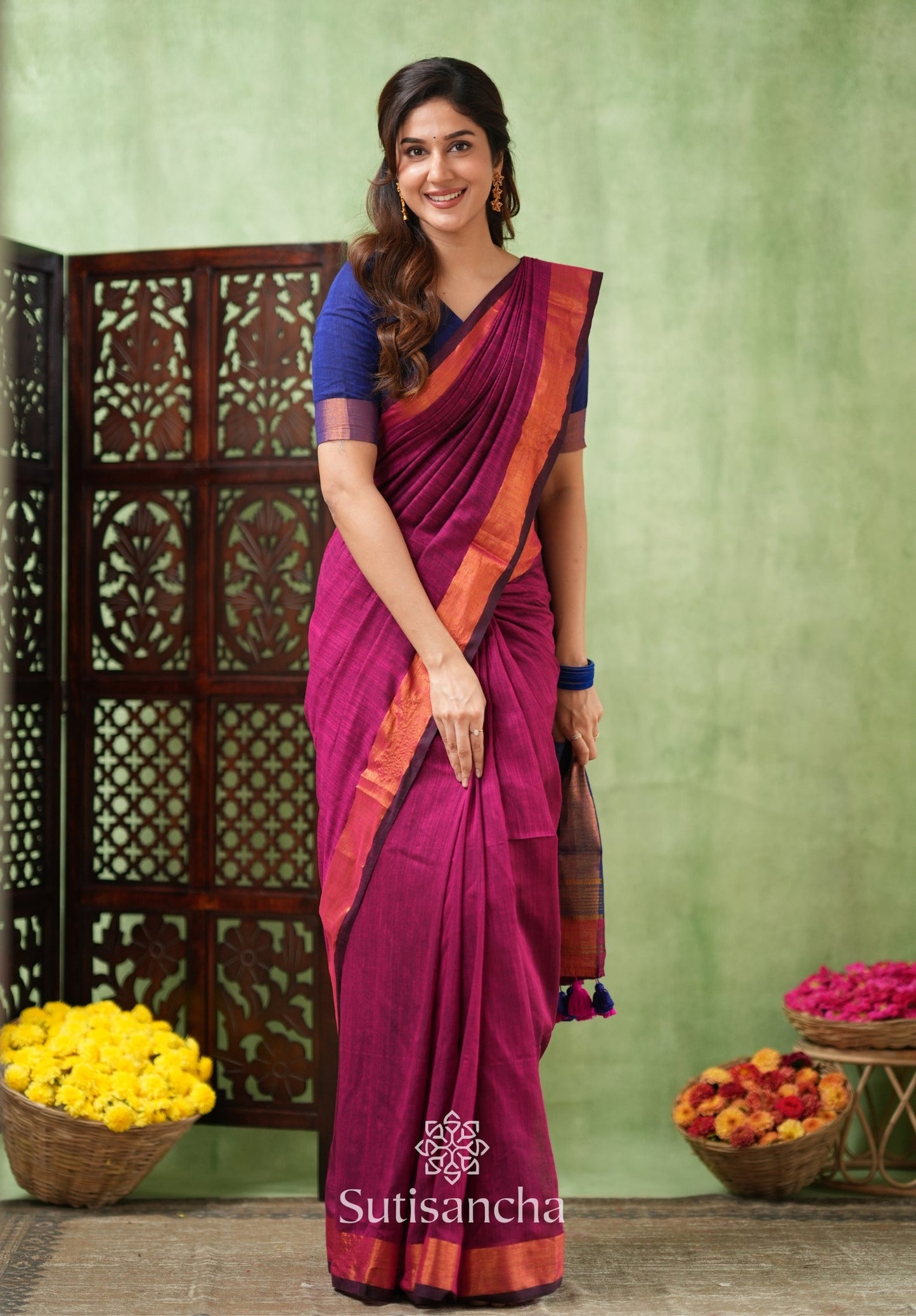 Dhiyona SS Royal Roots Revived Golden Border Cotton Saree