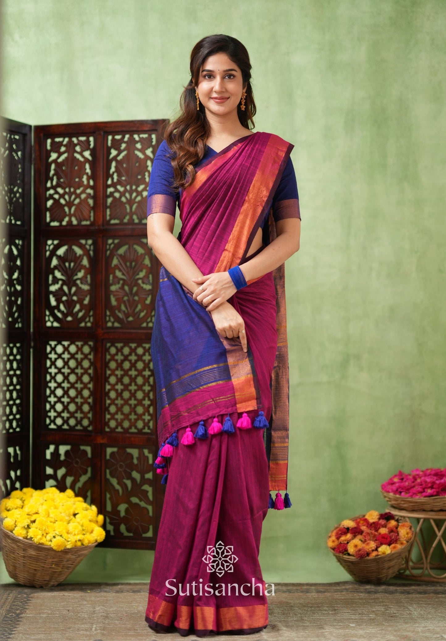 Dhiyona SS Royal Roots Revived Golden Border Cotton Saree