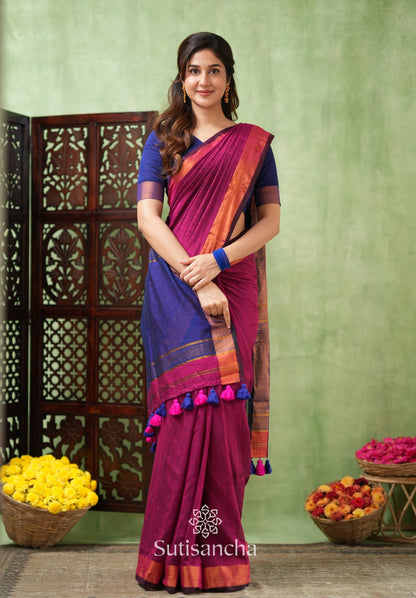 Dhiyona SS Royal Roots Revived Golden Border Cotton Saree