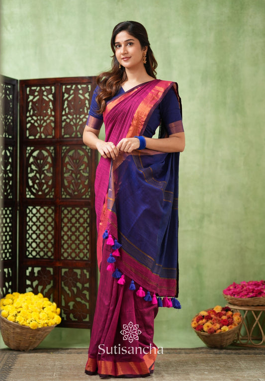 Dhiyona SS Royal Roots Revived Golden Border Cotton Saree