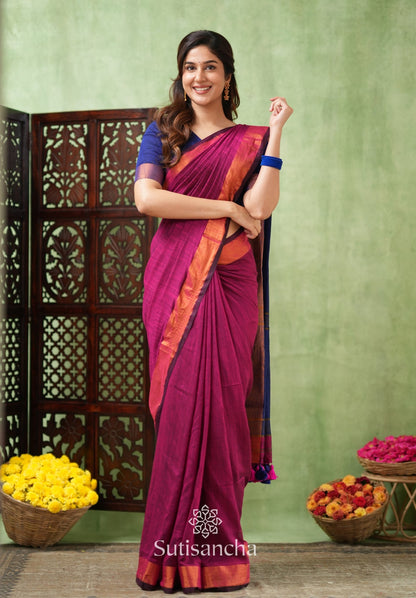 Dhiyona SS Royal Roots Revived Golden Border Cotton Saree