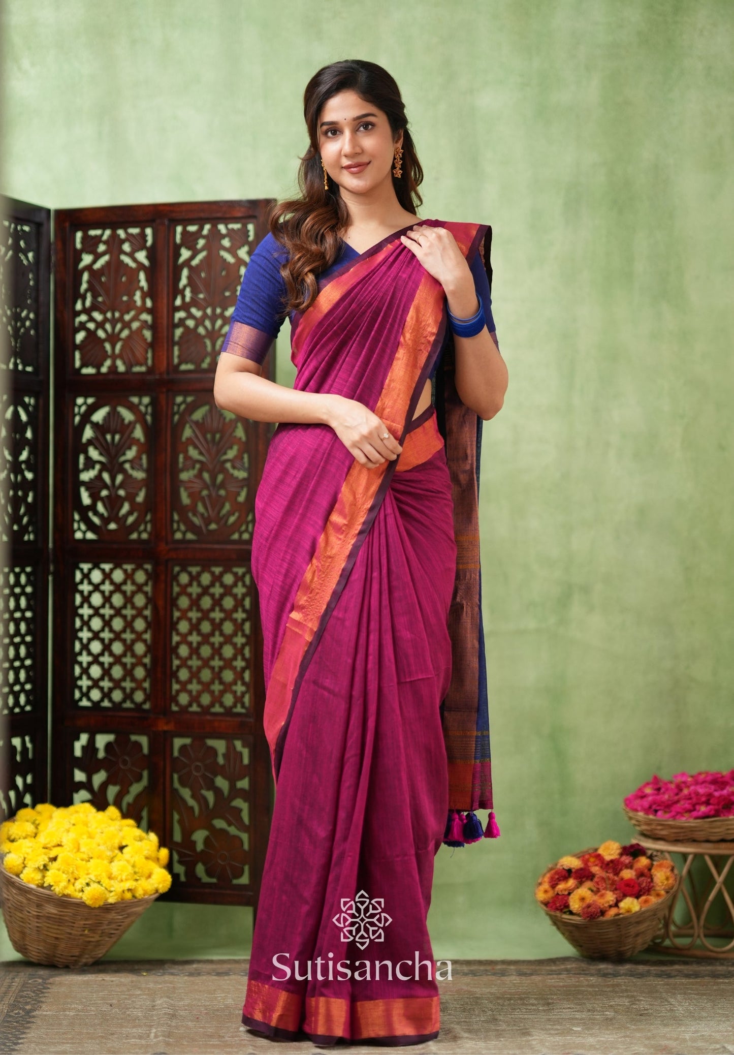 Dhiyona SS Royal Roots Revived Golden Border Cotton Saree