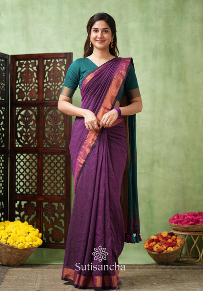Dhiyona SS Royal Roots Revived Golden Border Cotton Saree