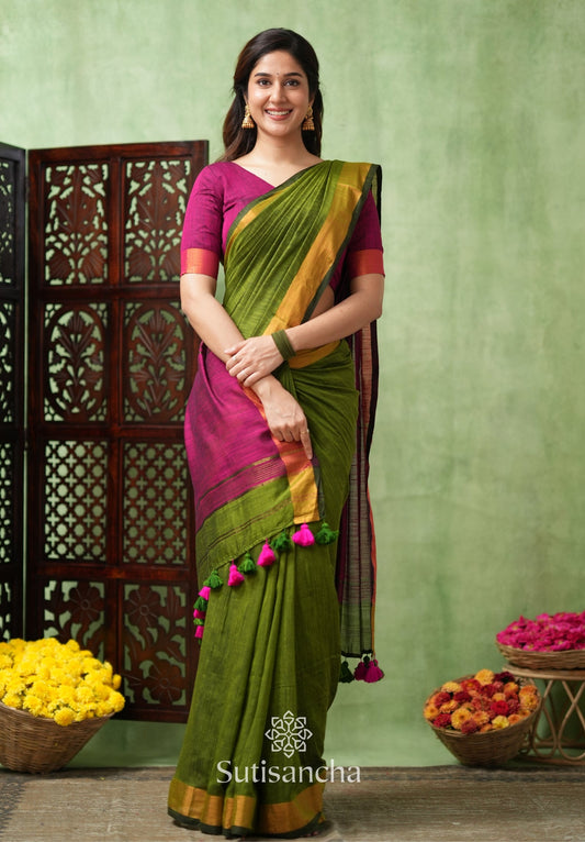 Dhiyona SS Royal Roots Revived Golden Border Cotton Saree