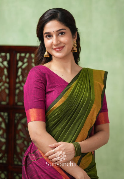 Dhiyona SS Royal Roots Revived Golden Border Cotton Saree