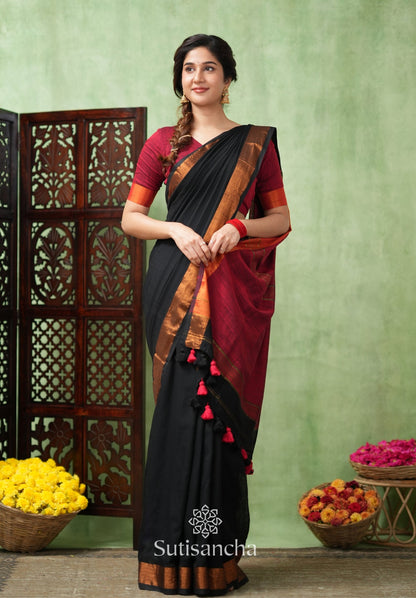 Dhiyona SS Royal Roots Revived Golden Border Cotton Saree