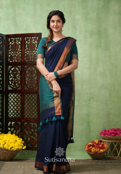 Dhiyona SS Royal Roots Revived Golden Border Cotton Saree