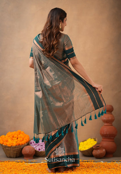 Dhiyona SS Soft Sheen Tissue Cotton Saree with Fluid Drape