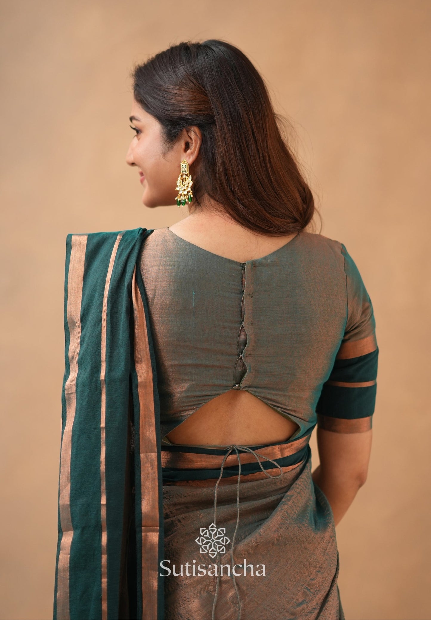 Dhiyona SS Soft Sheen Tissue Cotton Saree with Fluid Drape