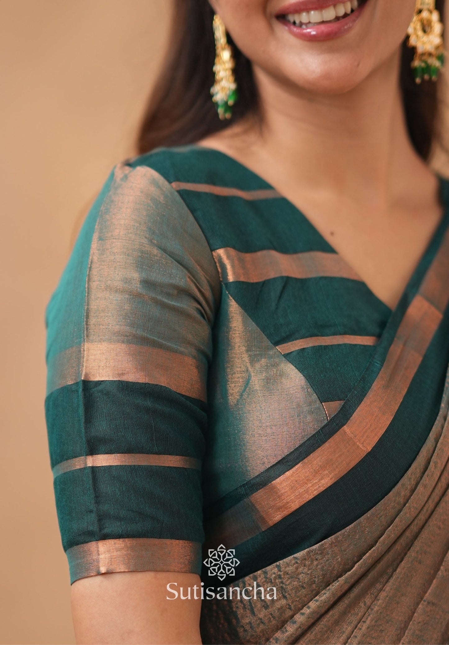 Dhiyona SS Soft Sheen Tissue Cotton Saree with Fluid Drape