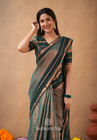 Dhiyona SS Soft Sheen Tissue Cotton Saree with Fluid Drape