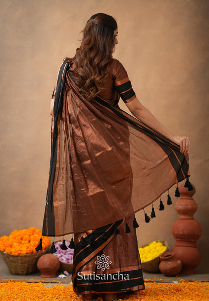 Dhiyona SS Soft Sheen Tissue Cotton Saree with Fluid Drape