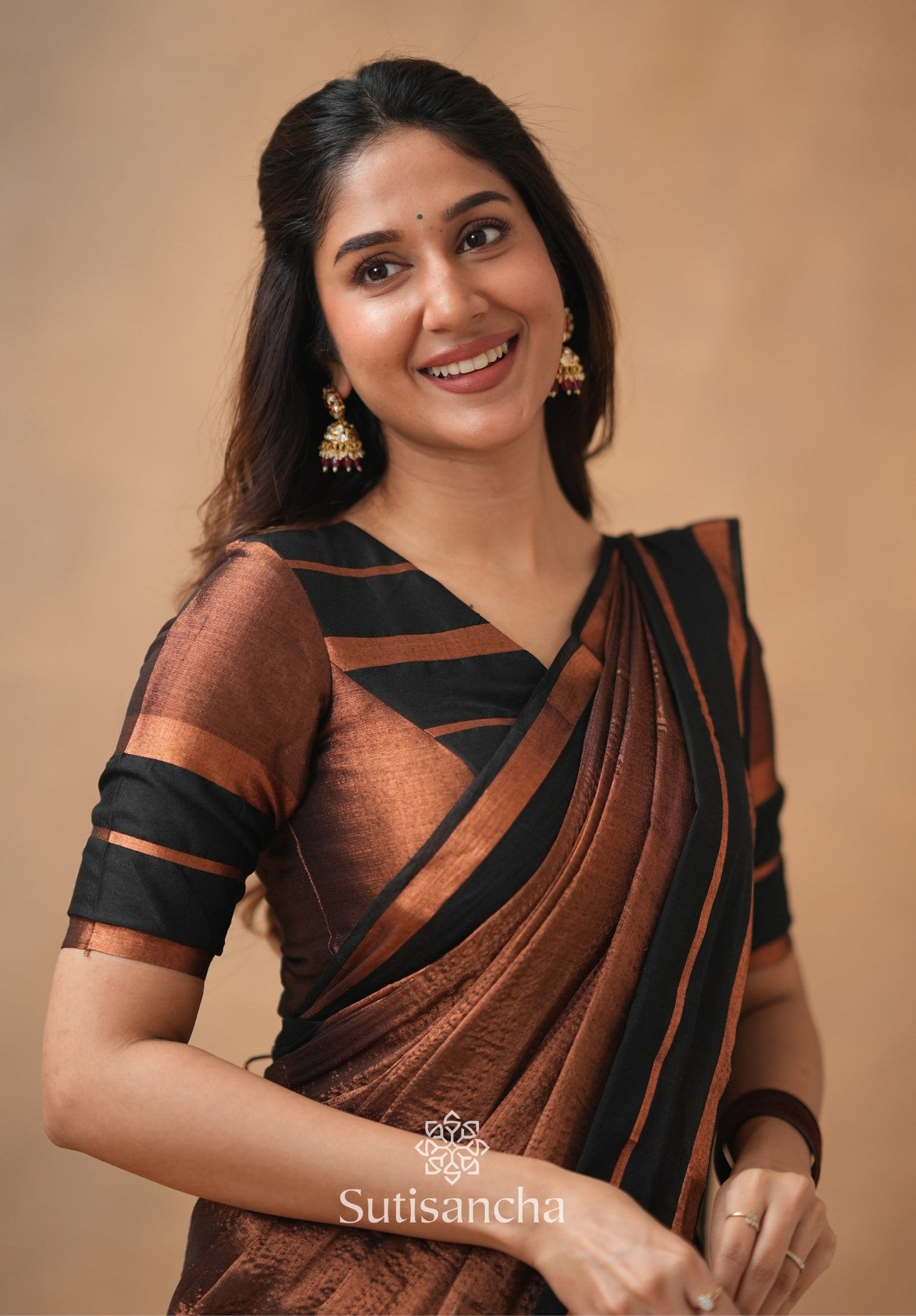 Dhiyona SS Soft Sheen Tissue Cotton Saree with Fluid Drape