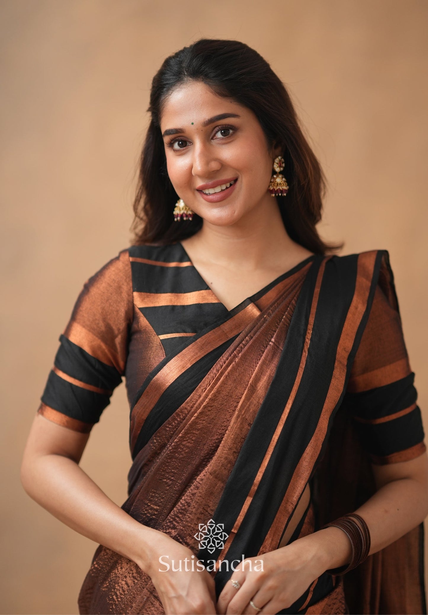 Dhiyona SS Soft Sheen Tissue Cotton Saree with Fluid Drape