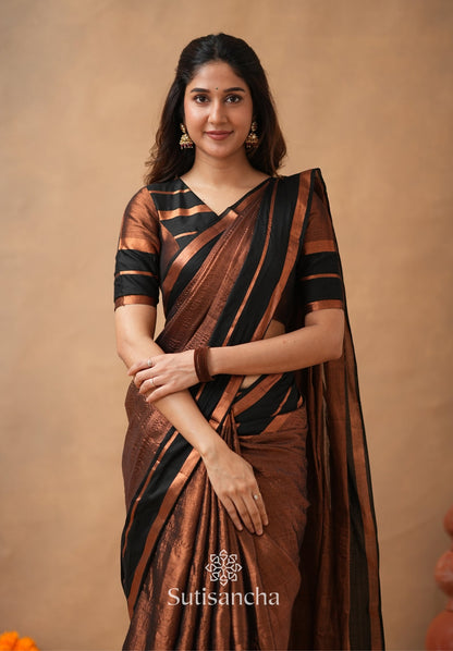 Dhiyona SS Soft Sheen Tissue Cotton Saree with Fluid Drape