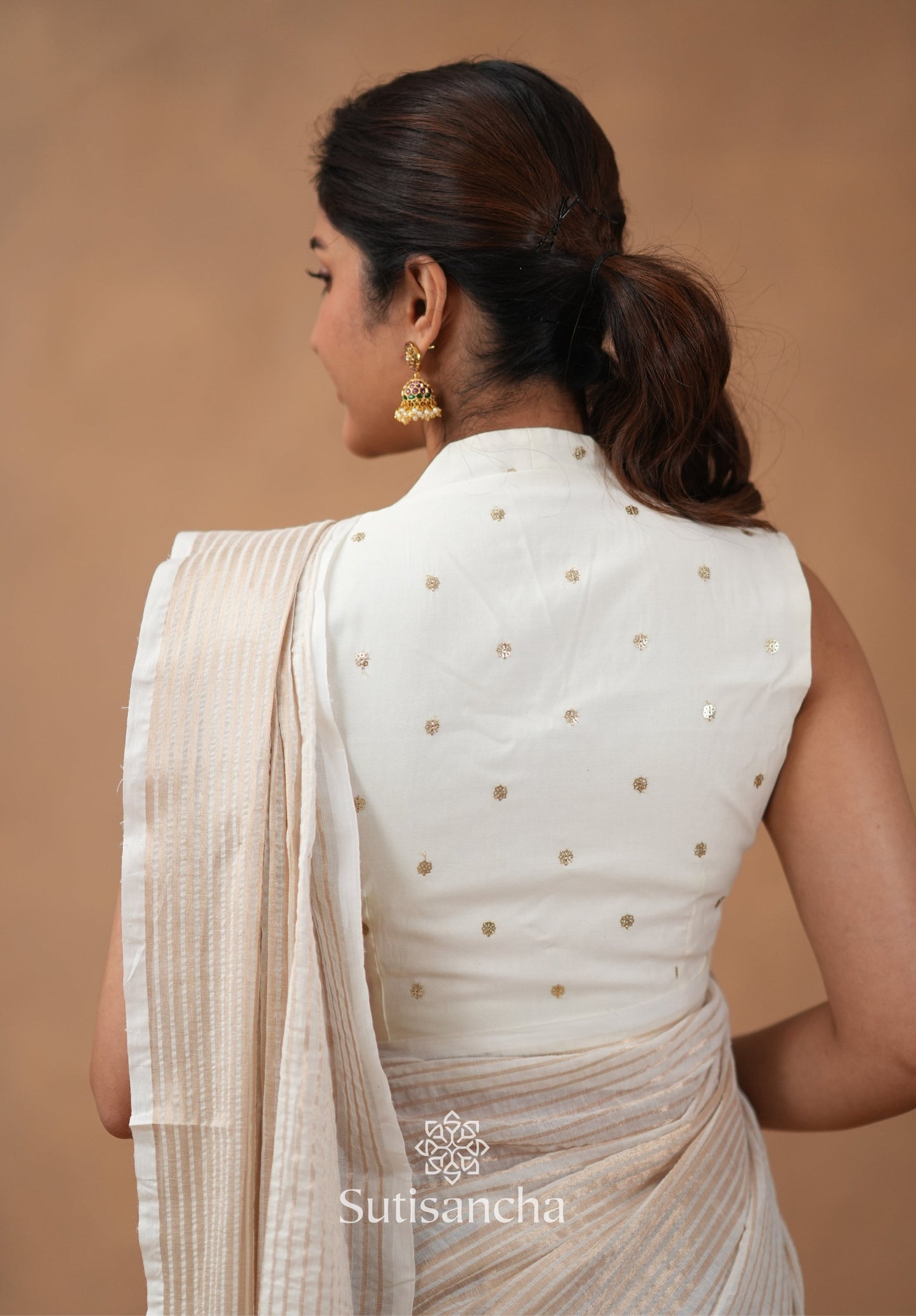 Dhiyona SS Pure Mul Cotton Saree with Subtle Woven Design