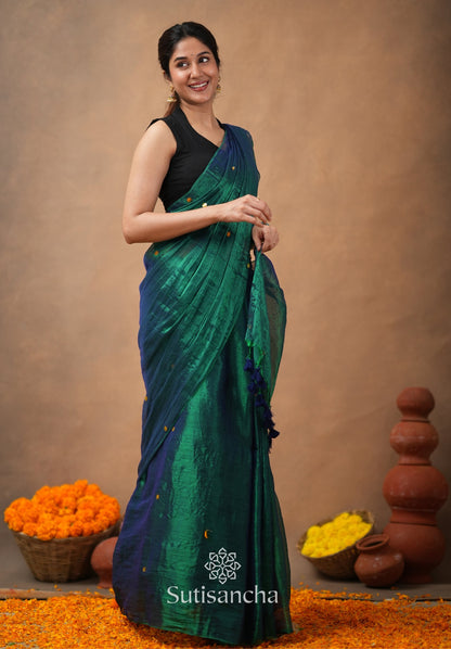 Dhiyona SS Premium Tissue Saree Accented with Siquin Shine