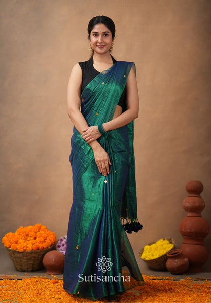 Dhiyona SS Premium Tissue Saree Accented with Siquin Shine