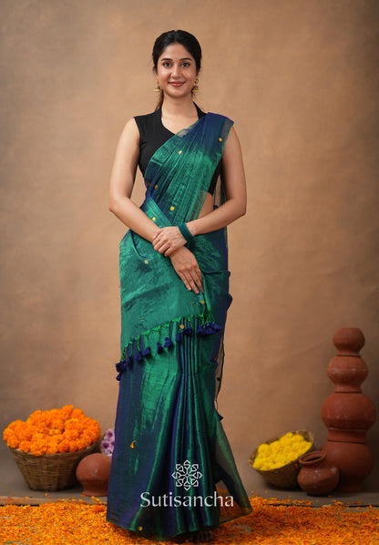 Dhiyona SS Premium Tissue Saree Accented with Siquin Shine