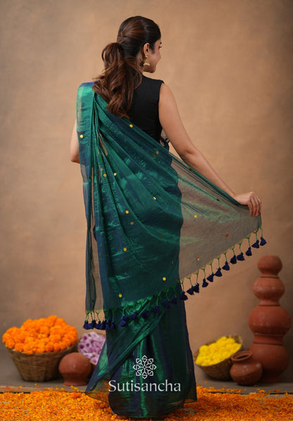 Dhiyona SS Premium Tissue Saree Accented with Siquin Shine