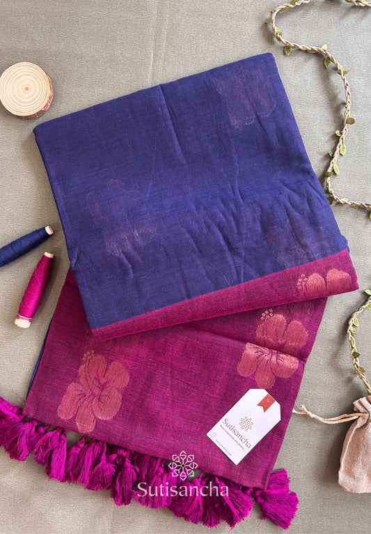 Dhiyona SS Sutisancha Rose-Design Signature Mul Cotton Saree