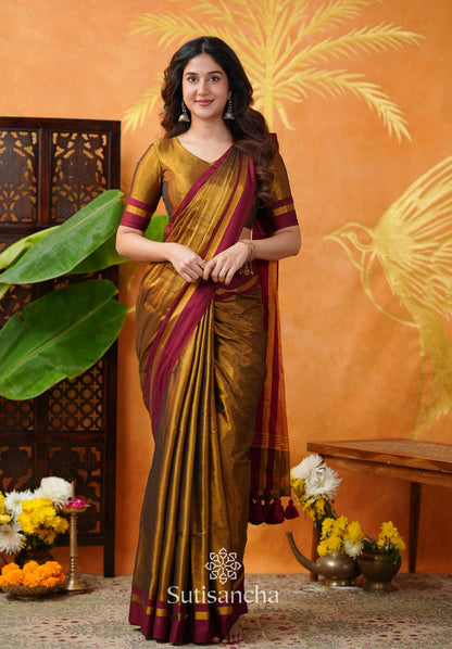 Dhiyona SS Soft Sheen Tissue Cotton Saree with Fluid Drape