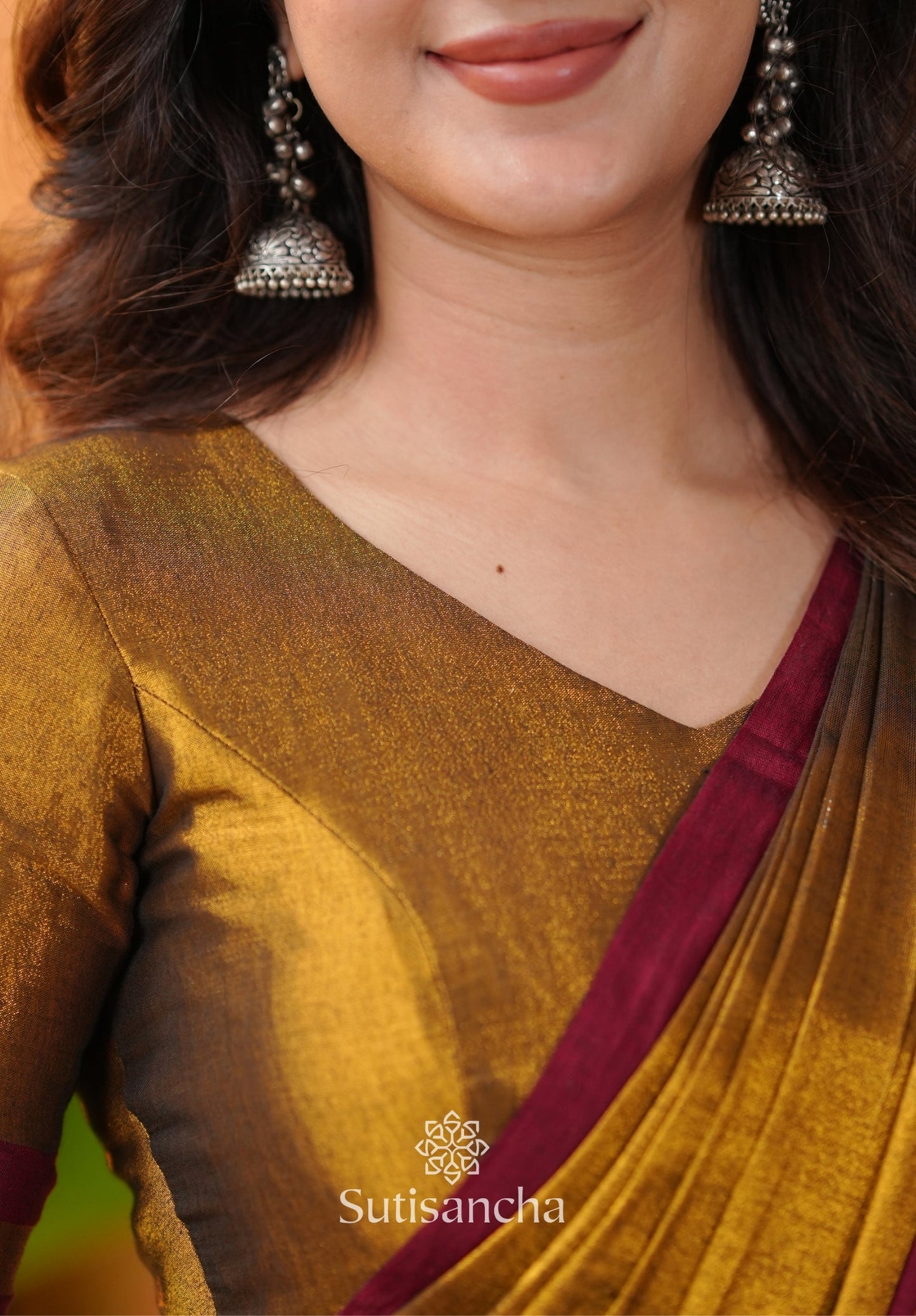 Dhiyona SS Soft Sheen Tissue Cotton Saree with Fluid Drape