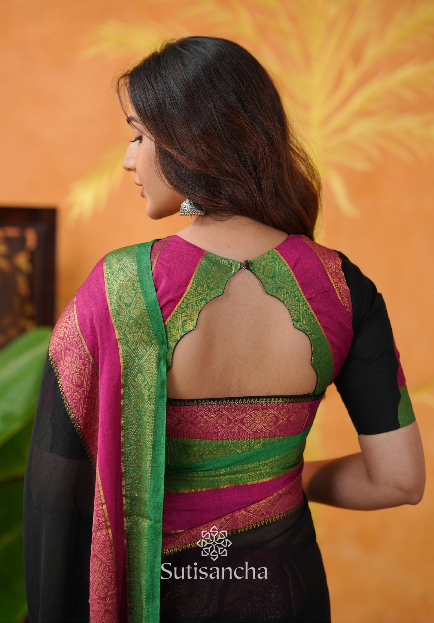 Dhiyona SS Classic Noir Mul Cotton Saree