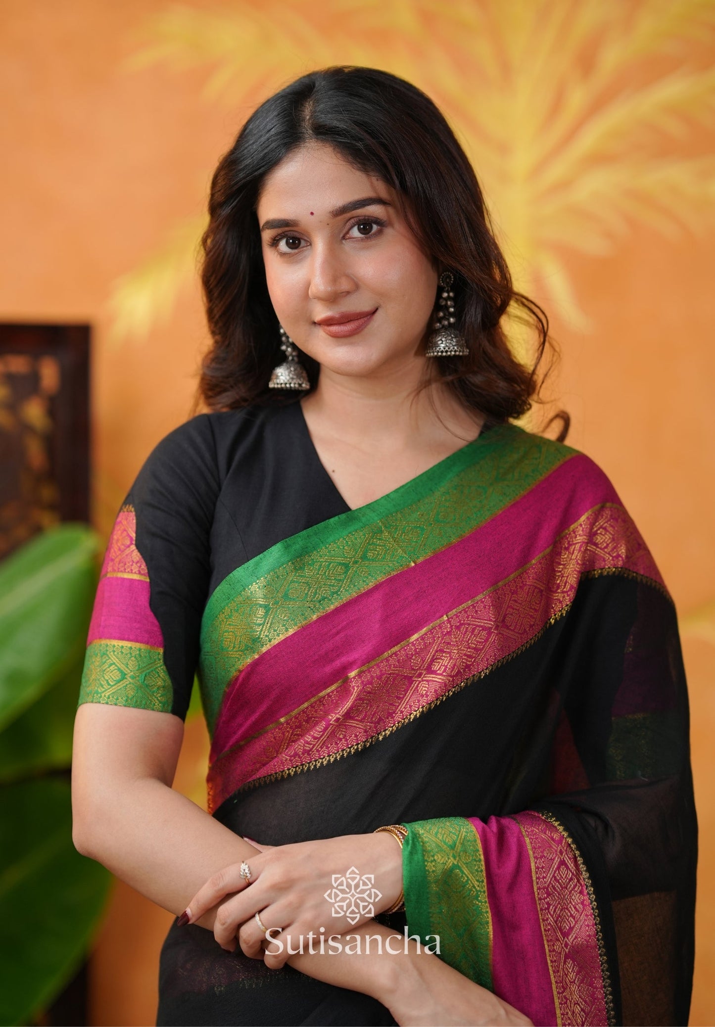 Dhiyona SS Classic Noir Mul Cotton Saree