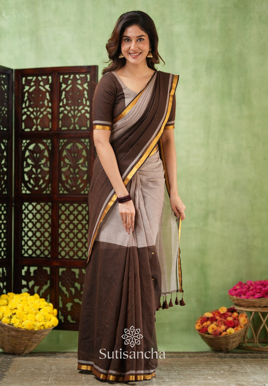 Dhiyona SS Regal Border Mul Cotton Saree