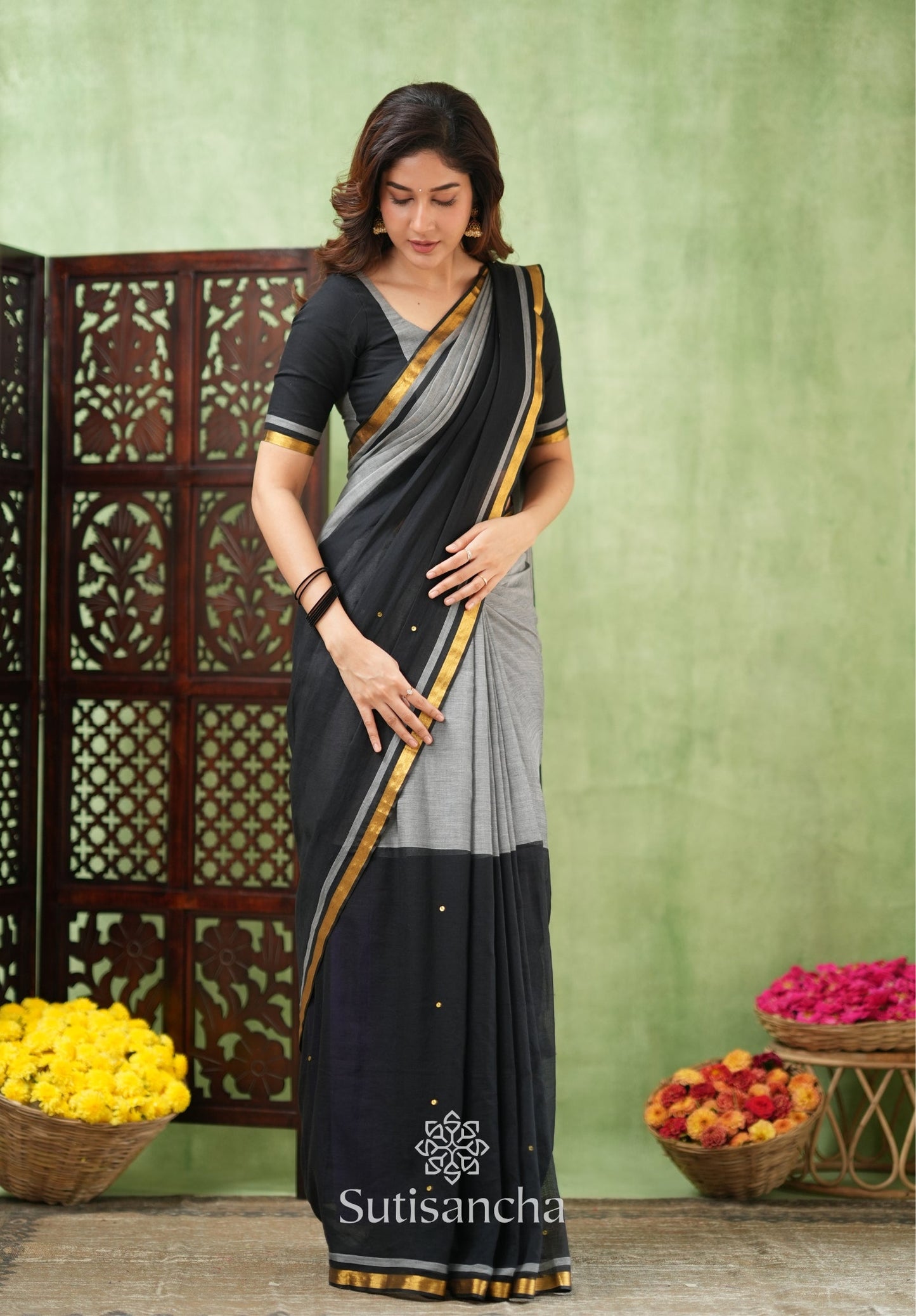 Dhiyona SS Regal Border Mul Cotton Saree
