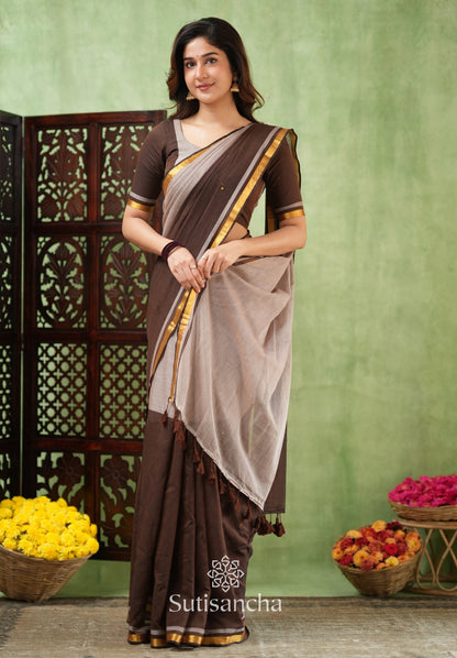 Dhiyona SS Regal Border Mul Cotton Saree