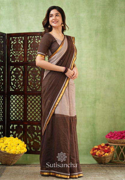 Dhiyona SS Regal Border Mul Cotton Saree