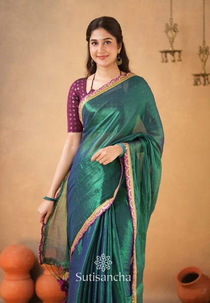Dhiyona SS The Luxe Gleam Tissue Cotton Saree